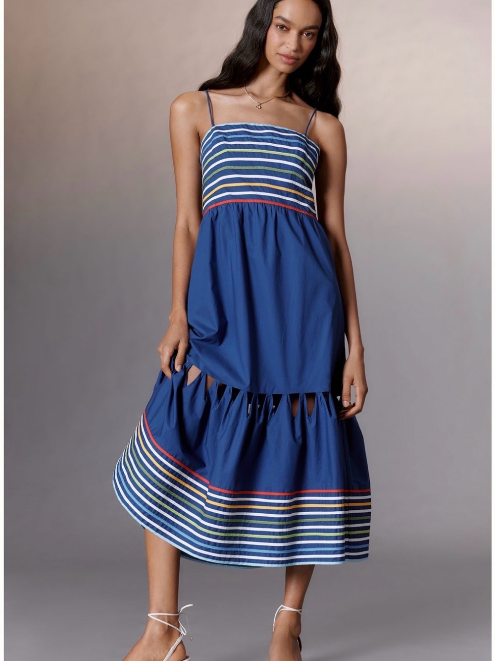 NWT Farm Rio Tiered Cotton Midi Dress